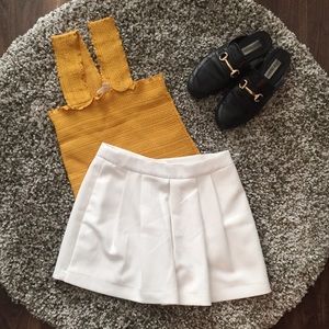 Mini White Skort.